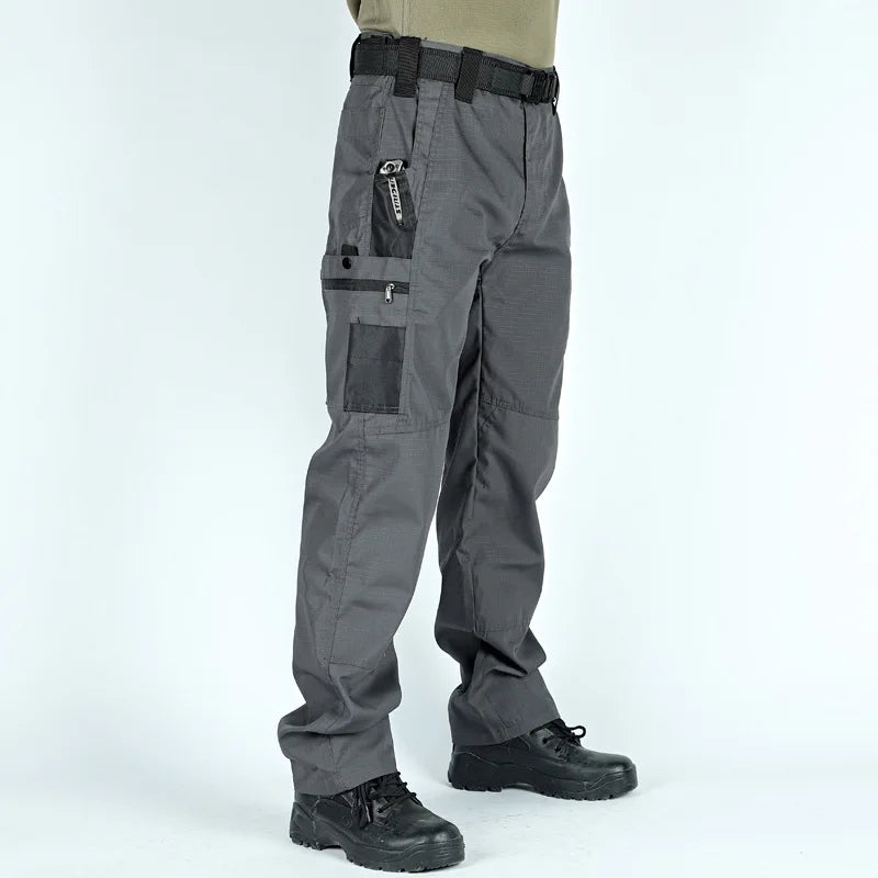 Clearance_Multi-Pocket Men's Casual Pants Military Tactical Cargo Pant Outdoor Hiking Trousers Wear-Resistant Training Overalls