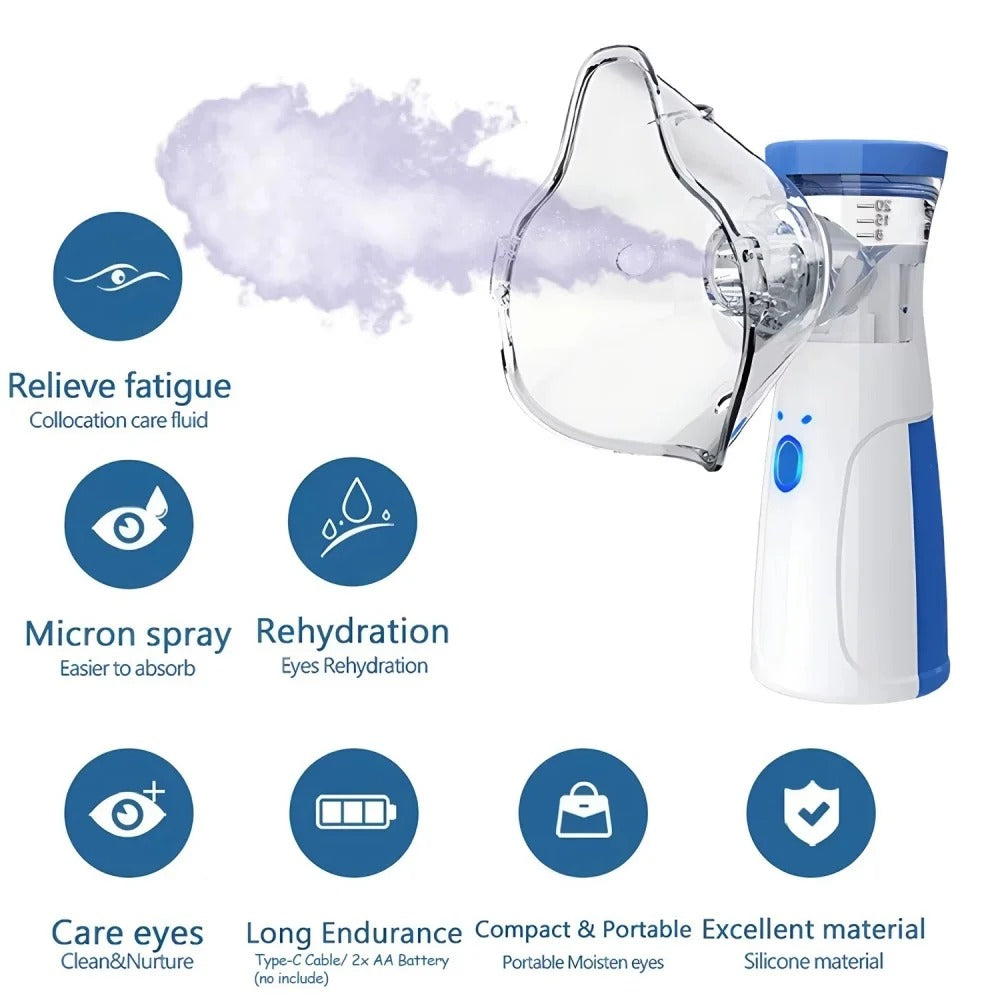 Portable Facial Steamer With Nano-ionic Mist, Facial Spray, Facial Steamer, Nebulizer, Beauty Humidifier, Handheld Device For Moisturizing Eyes And Face.