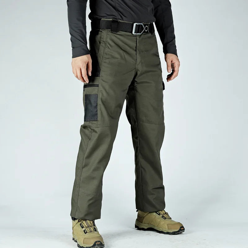 Clearance_Multi-Pocket Men's Casual Pants Military Tactical Cargo Pant Outdoor Hiking Trousers Wear-Resistant Training Overalls