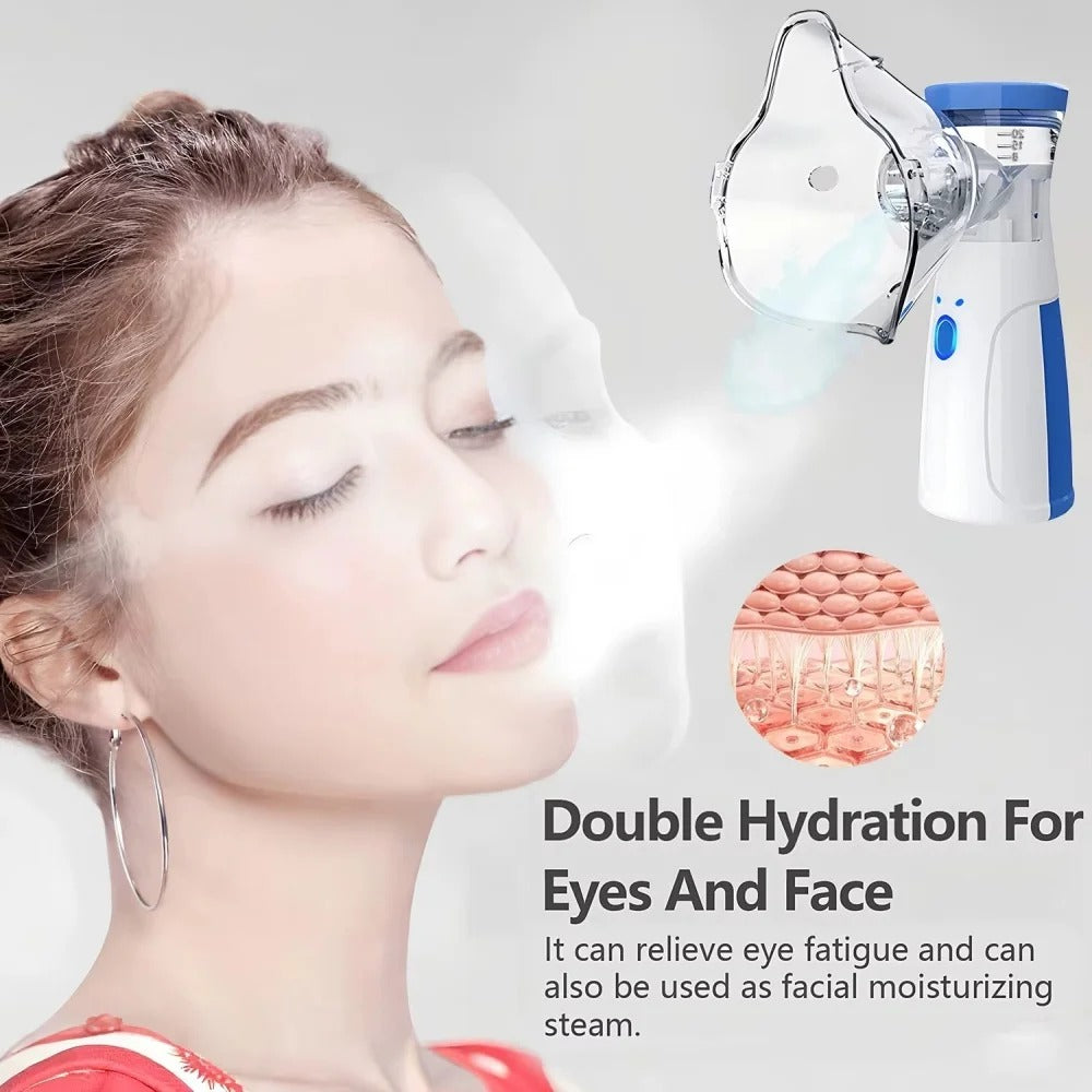 Portable Facial Steamer With Nano-ionic Mist, Facial Spray, Facial Steamer, Nebulizer, Beauty Humidifier, Handheld Device For Moisturizing Eyes And Face.