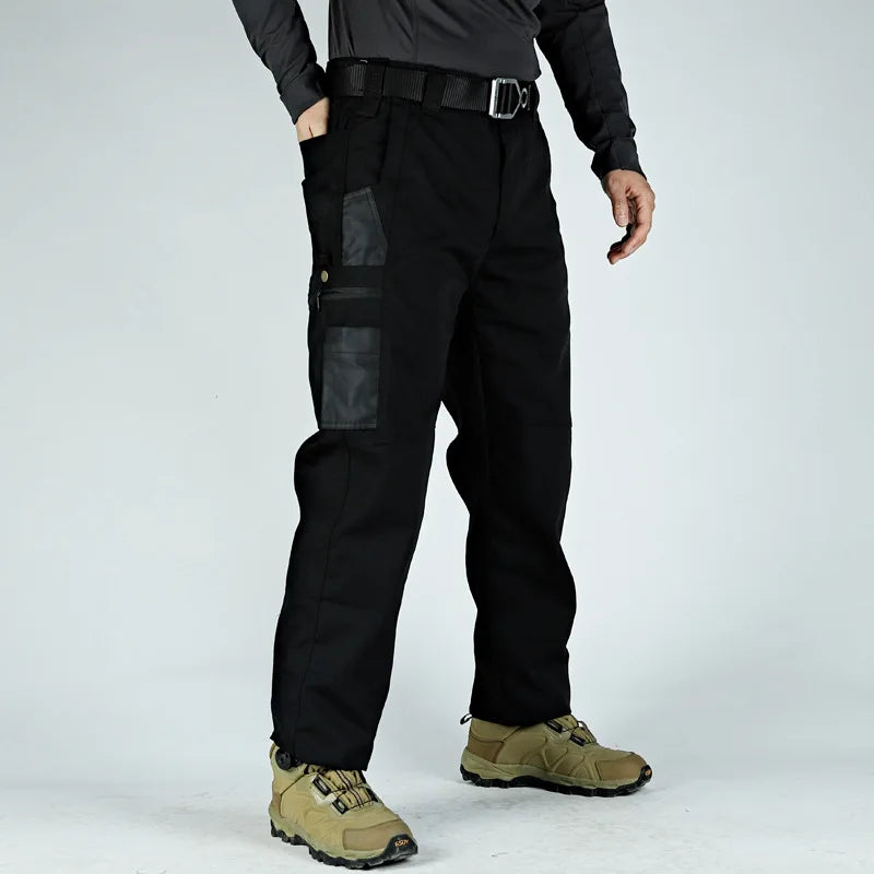 Clearance_Multi-Pocket Men's Casual Pants Military Tactical Cargo Pant Outdoor Hiking Trousers Wear-Resistant Training Overalls